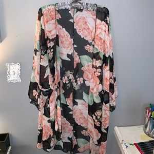 Floral Print Kimono